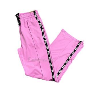 Victorias Secret PINK Active High Waist Wide Leg Track Pants Sweatpants Pink S